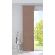 Gardinenbox Verdunkelung Flächenvorhang Schiebegardine »Milano« Samt Blickdicht Blackout Paneelwagen Beschwerungsstange Sand HxB 245x60 cm, 203571