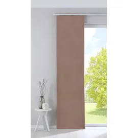 Gardinenbox Verdunkelung Flächenvorhang Schiebegardine »Milano« Samt Blickdicht Blackout Paneelwagen Beschwerungsstange Sand HxB 245x60 cm, 203571