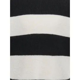 KIDS ONLY Kogfranca Short L/S Stripe KNT Noos Pullover Cloud Dancer/Stripes:Wide Stripe Schwarz 134/140