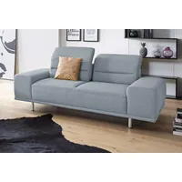 sit&more 2,5-Sitzer SIT & MORE "Mariola", grau (hellgrau), B:202cm H:93cm T:111cm, Struktur (100% Polyester);Luxus-Microfaser ALTARA NUBUCK (100% Polyester);Luxus-Microfaser (100% Polyester), Sofas, mit Federkern, inklusive Sitztiefenverstellung