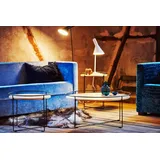 JAN KURTZ Beistelltisch Clock Schwarz / Eiche natur 38*Ø80