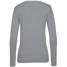 VIVANCE V-Ausschnitt-Pullover in taillierter Form, 32/34 grau Damen grau-meliert Gr.32/34