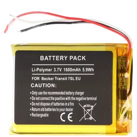 AccuCell Akku passend für Navigationsgerät Becker Transit 7SL EU 3,7V 1600mAh 5,9Wh