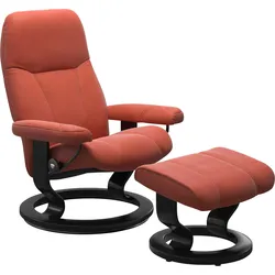 Relaxsessel STRESSLESS "Consul", braun (henna), B:85cm H:100cm T:77cm, Sessel, mit Classic Base, Größe L, Gestell Schwarz