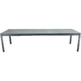 Fermob RIBAMBELLE Tisch mit 3 Einlegeplatten aus Aluminium 149/299x100 cm Gewittergrau