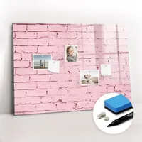 Tulup Magnettafel, Pink, Glas, 100x70x0.4 cm, Dekoration, Magnettafeln &