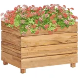 vidaXL Hochbeet 50x40x38 cm Teak Altholz und Stahl