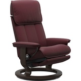 Stressless Relaxsessel STRESSLESS "Admiral" Sessel Gr. Leder BATICK, PowerTM Leg & Back-ohne Akku-Classic Base Wenge, B/H/T: 78 cm x 101 cm x 73 cm, rot (bordeau x batick) Lesesessel und Relaxsessel