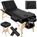 Tectake tectake® Massageliege-Set, Breite 70 cm, Polsterung 10 cm, mit Holzgestell, 218 x 102 x 90 cm