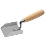 TECTOOL Stukkateurspachtel STUKKATEUR ECKENSPACHTEL, ROSTFREI, HOLZ, 80X80MM (Packung, 1-St., 1 Kelle) rostfrei und mit Holzgriff silberfarben
