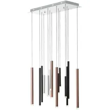 Brilliant Cembalo 14-flg. 4W LED integriert 180 cm zylinderförmig braun