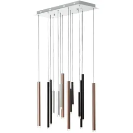 Brilliant Cembalo 14-flg. 4W LED integriert 180 cm zylinderförmig braun