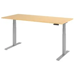 Schreibtisch höhenverstellbar 1800x800x700 Platte Ahorn