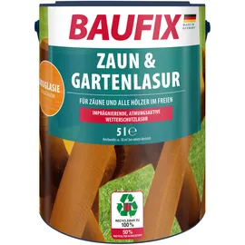 baufix Zaun- und Gartenlasur Braun seidenglänzend 5 l