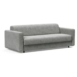 Schlafsofa Amida Kunstfaser H:75cm/B:217cm/T:101cm Hellgrau klappbar klassischer Stil