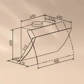 Klarstein Clara 90 Wandhaube 60 cm Weiß