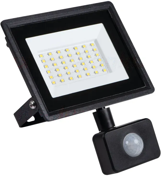 Kanlux miLEDo LED Außenstrahler GRUN 30W schwarz mit PIR-Sensor - neutralweiß (4000K)