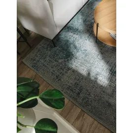 benuta nest Flachgewebeteppich, Blau, Textil, Patchwork, Rechteckig, 120x180 cm Oeko-Tex® Standard 100, wasserabweisend, Teppiche , Böden, Teppiche, Flachgewebe-Teppiche