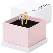 Pandora Ovaler Funkelnder Heiligenschein Goldfarben, 52/16,6