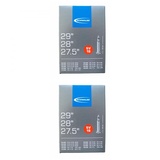 Schwalbe 2 x Schwalbe Unisex – Erwachsene Fahrradschlauch SV19 40/62-584/635 EK 40 mm Fahrradzubehör, schwarz, 27,5 29 Zoll