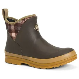 Muck Boots Damen Originals Ankle Gummistiefel, Braunes Karomuster, 37 EU