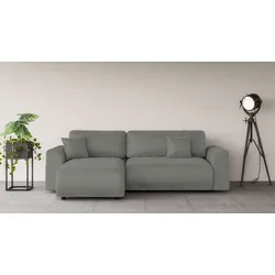 Ecksofa ANDAS "VasbySuyal", grau (hellgrau), B:235cm H:80cm T:138cm, 100% Polyester, Sofas, L-Form