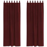 vidaXL Verdunkelungsvorhänge 2 pcs Weinrot 140 x 225 cm Samt