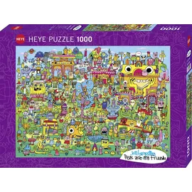 HUCH! Heye Doodle Village 1000 Teile Puzzle, Silver