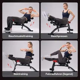 Merach Bauchtrainer – Multi-Function Bauchmuskeltrainer für Zuhause, ideal für Ganzkörpertraining, geeignet für alle Körpergrößen
