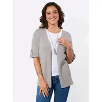 Casual Looks WITT WEIDEN Strickjacke in taupe-weiß-meliert | Gr.: