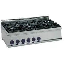KBS Gastrotechnik Gas-Kochfläche 30kW 6 Brenner Tischgerät