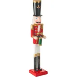 Beliani Nussknacker SVARTAN 90 cm Rot