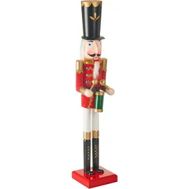 Beliani Nussknacker SVARTAN 90 cm Rot