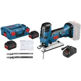 Bosch Akku-Stichsäge GST 18V-LI S / 2x 5,5 Ah ProCORE18V Akku + Ladegerät in L-B