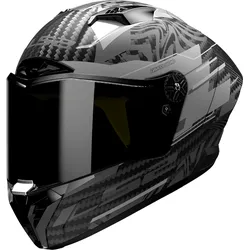 LS2 FF805 Thunder Carbon GP Polar, Integralhelm - Matt-Schwarz - XL