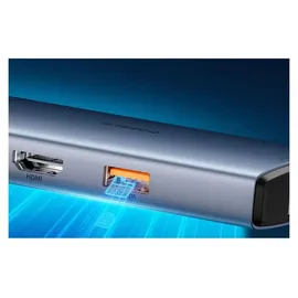Baseus Gleam Series II USB-A/USB-C/USB-C PD/HDMI/RJ45 – schwarz