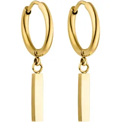 Paar Creolen PURELEI "Schmuck Geschenk Huli Stäbchen Ohrringe", gold (gelbgoldfarben), Ohrringe, Damen, Edelstahl