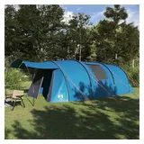vidaXL Tunnelzelt 4-Personen Blau/Grau
