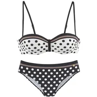 LASCANA Bügel-Bikini Damen Schwarz/Weiß 42 Cup C