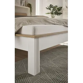 Home Affaire Einzelbett HOME AFFAIRE "WESTMINSTER Bett im Landhausstil, Doppelbett, Bettgestell", weiß (pinie weiß dekor, pinie weiß dekor, eiche wotan dekor), B:197cm H:94cm L:210cm, Betten, in verschiedenen Farben verfügbar, Liegefläche 90/140/180x200 cm