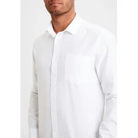 H.I.S. Langarmhemd H.I.S, Herren, Gr. L (41/42), N-Gr, weiß, Web, Obermaterial: 100% Baumwolle, unifarben, regular fit, Rundhals, Manschette, Hemden, mit Kentkragen, Oxford-Qualität aus reiner Baumwolle