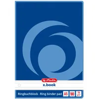 Herlitz 311514 Ringbuchblock A5, 100 Blatt, 6er Lochung Liniert