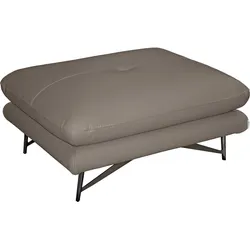 Hocker CALIA ITALIA "Cezanne, italienisches Design trifft erstklassigen Sitzkomfort, Leder", grau (1521 taupe scuro), B:90cm H:42cm T:70cm, Hocker, Sitzhocker, Designhocker in besonders langlebigen & pflegeleichten Lederarten