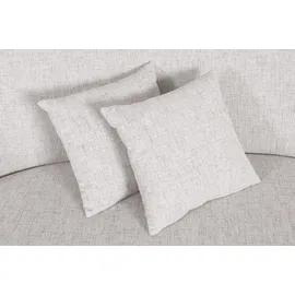 LeGer Home by Lena Gercke Ecksofa "Dilara L-Form", beige (creme), B:200cm H:87cm T:165cm, Struktur fein 100% Polyester);Samtoptik (100% Polyester);Bouclé (100% Polyester), LEGER HOME BY LENA GERCKE, Sofas, Ecksofa, gerundete Rückenlehne und Front, in 3 Bezugsqualitäten