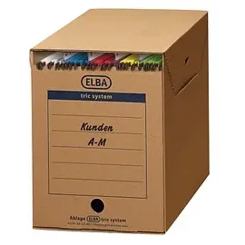 Elba Archivboxen tric system braun 24,0 x 34,1 x 31,5 cm