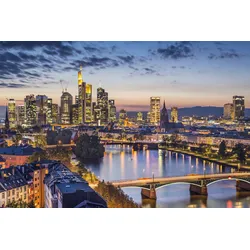 Fototapete PAPERMOON "Frankfurt am Main", bunt (mehrfarbig), B:2m L:1,49m, Vlies, Tapeten