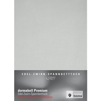 dormabell Premium Jersey-Spannbetttuch silber - 120x200 bis 130x220 cm (bis 24 cm Matratzenhöhe)