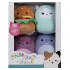 Squishmallows Micromallows Plüsch Kuscheltiere 6,5 cm 4er Set Sammelspielzeug