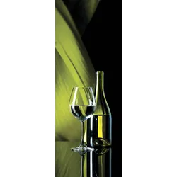 EUROART Glasbild 30 x 80 cm White Wine IV Glas Grün