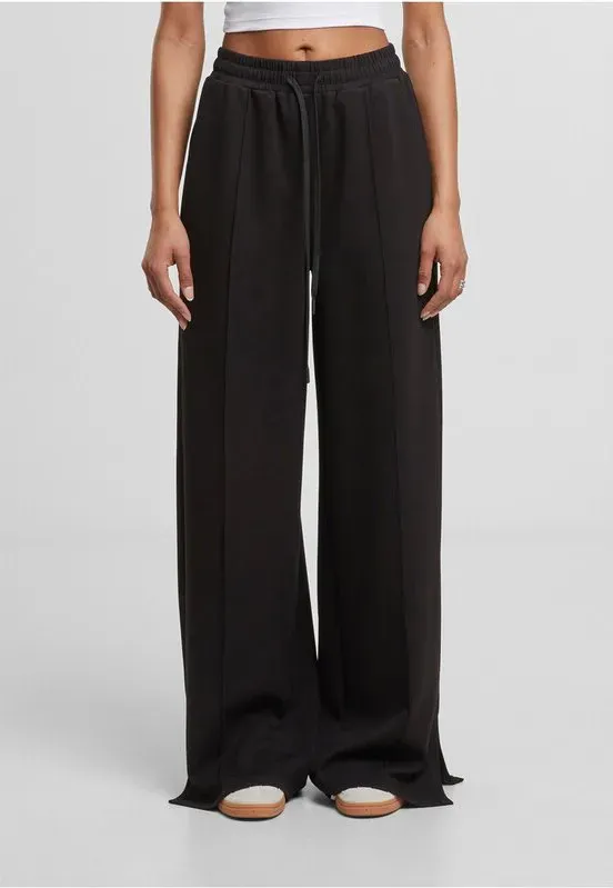 Urban Classics Damen Soft Touch Palazzo-Hose, schwarz, S